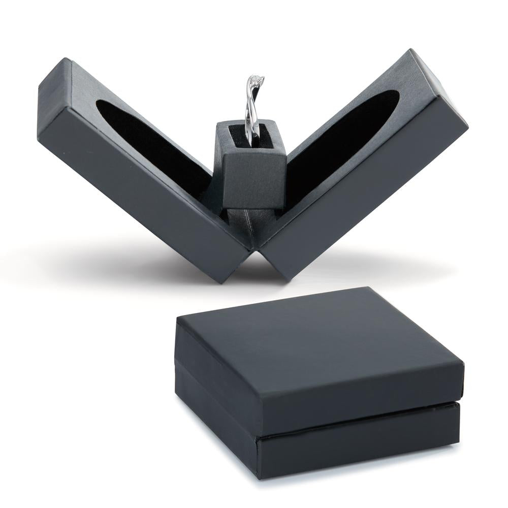 Solitär Ring 750/18 K Weissgold Diamanten weiss, 0.06 ct, Brillantschliff, w-si