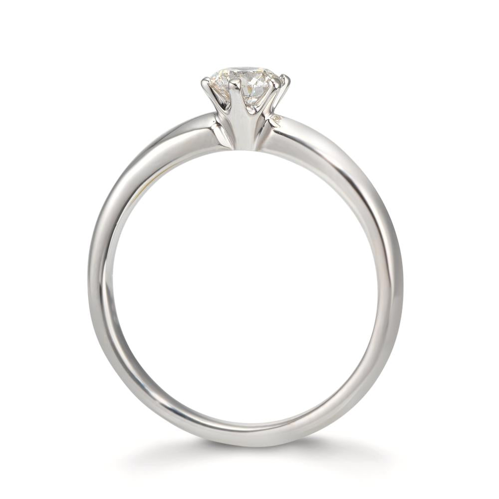 Solitär Ring 750/18 K Weissgold Diamant weiss, 0.50 ct, Brillantschliff, si, GIA Ø5.5 mm