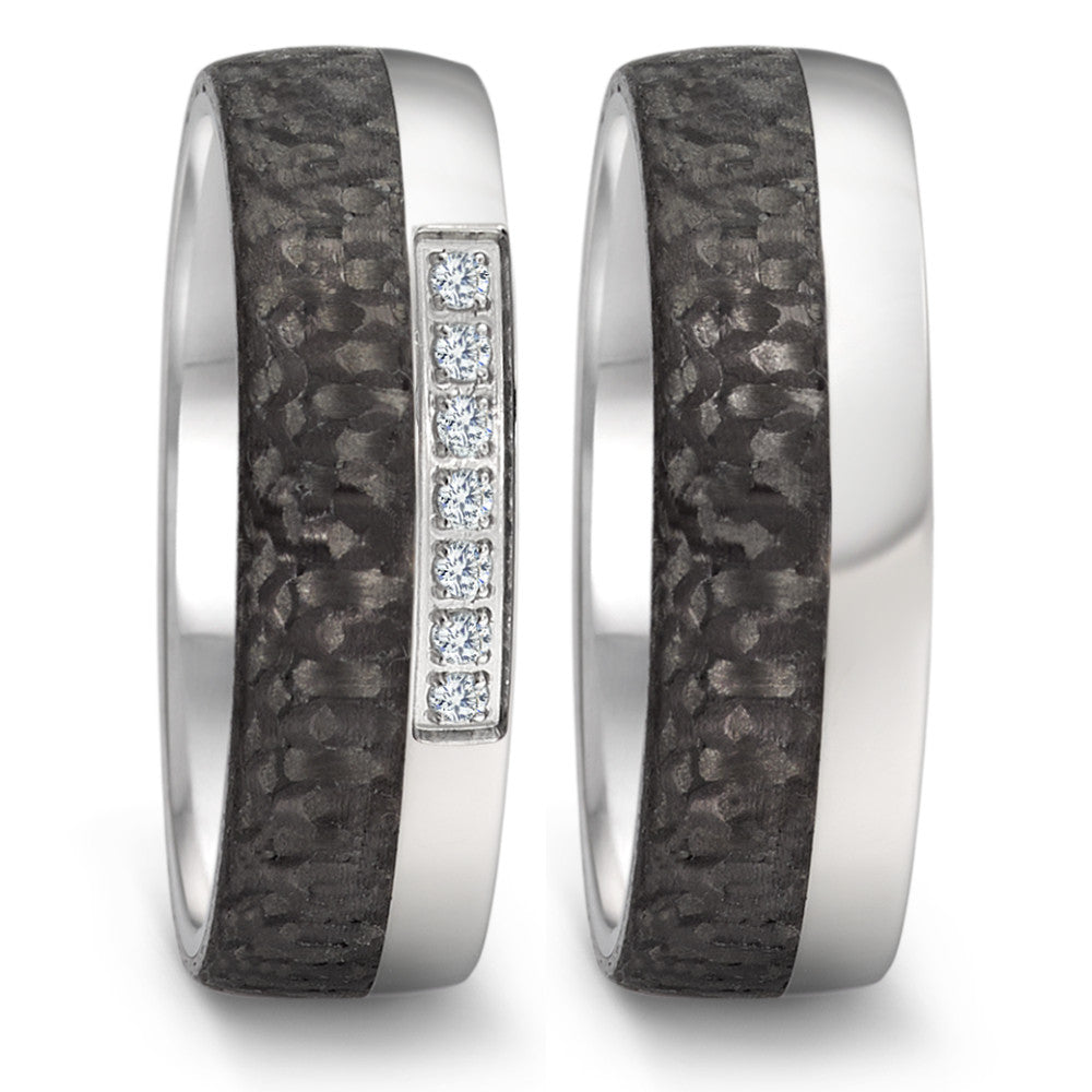Fingerring Edelstahl, Carbon