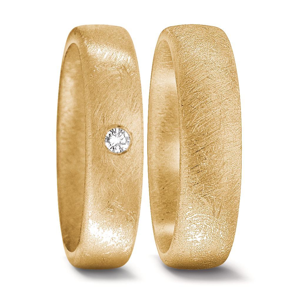 Partnerring 750/18 K Gelbgold Diamant 0.05 ct, w-si-503003