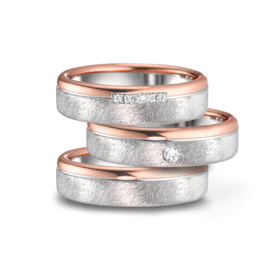 Ehering  Weissgold,  Rotgold