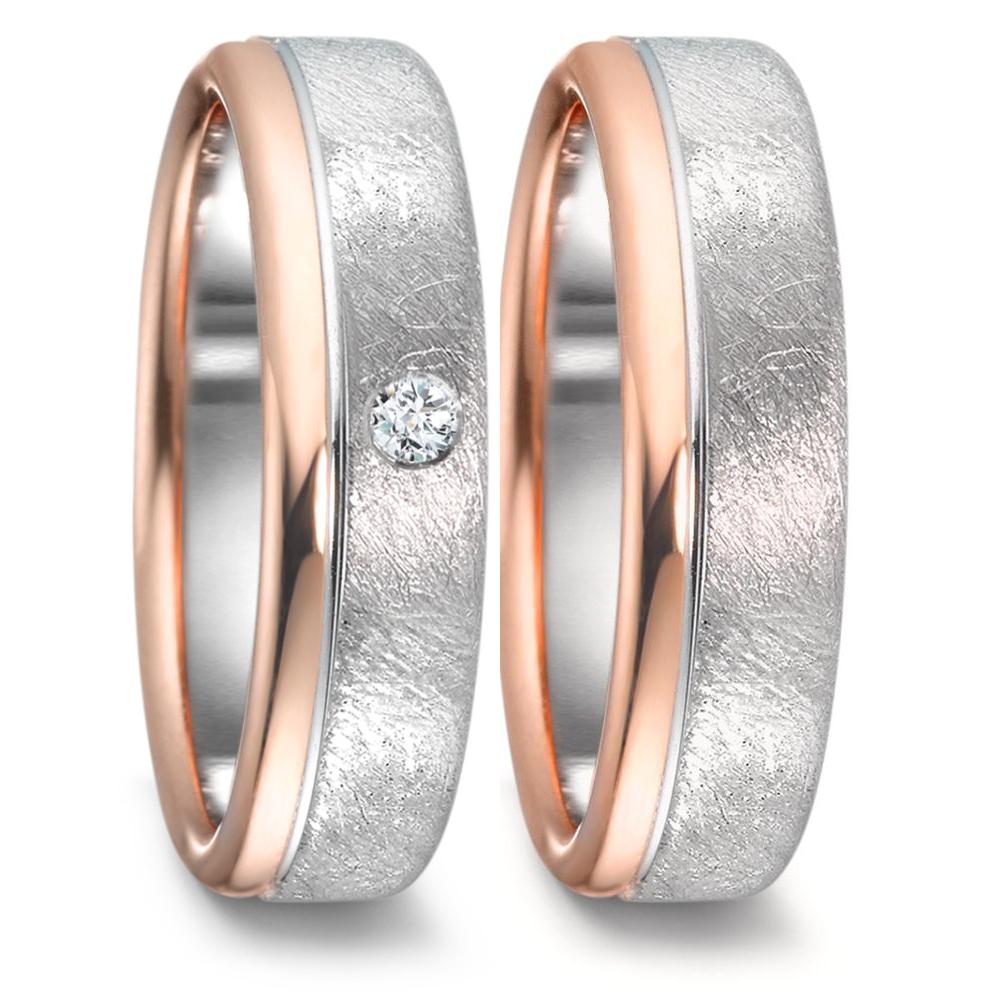 Ehering  Weissgold,  Rotgold