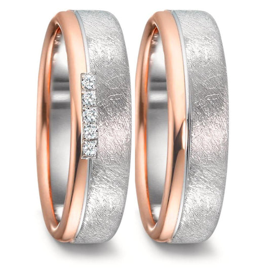 Ehering  Weissgold,  Rotgold