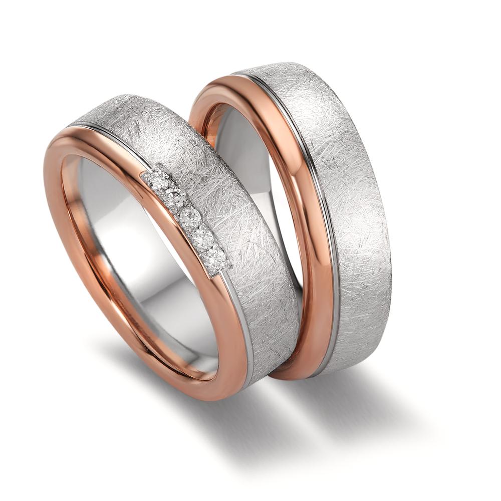 Ehering  Weissgold,  Rotgold