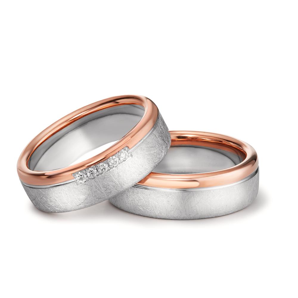 Ehering  Weissgold,  Rotgold