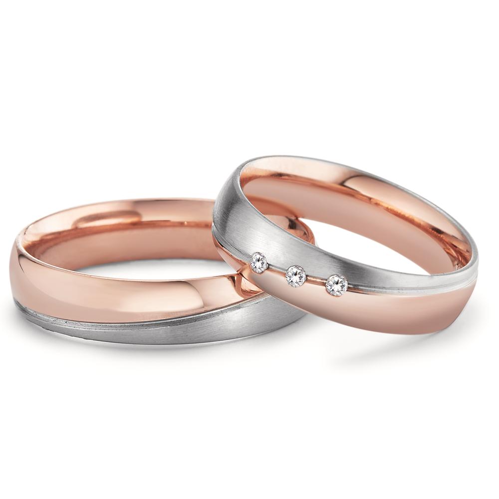 Ehering  Rotgold,  Weissgold