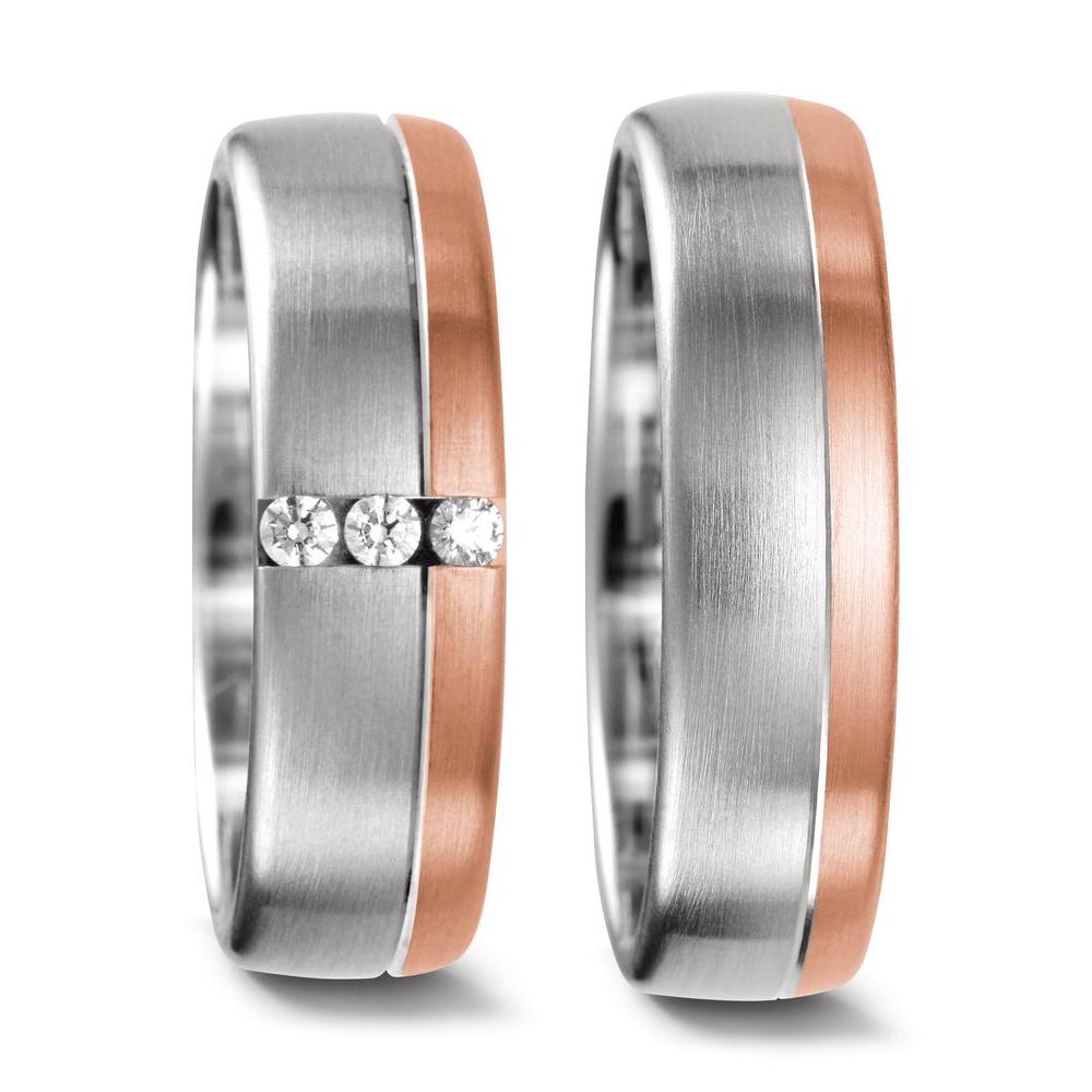 Ehering  Weissgold,  Rotgold