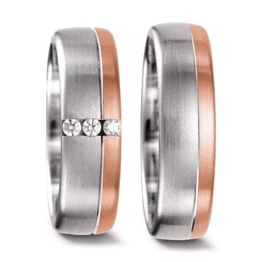 Ehering  Weissgold,  Rotgold