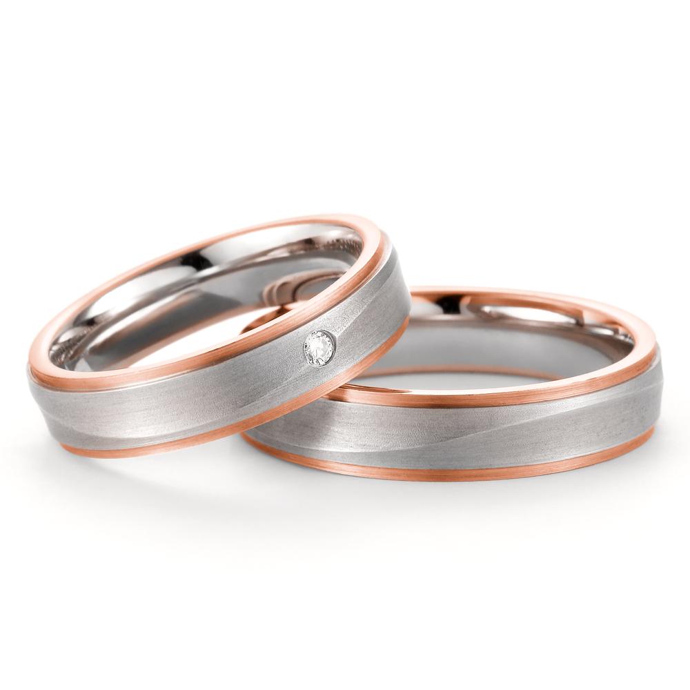 Ehering  Weissgold,  Rotgold