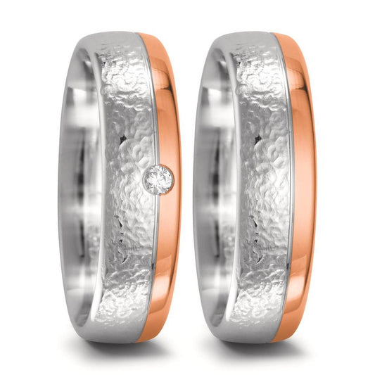 Ehering  Weissgold,  Rotgold