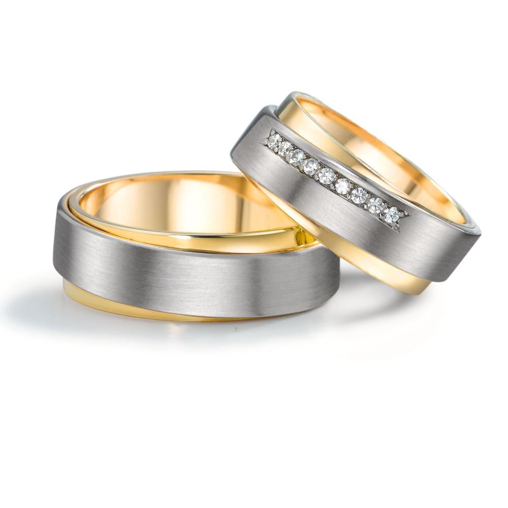 Ehering  Gelbgold,  Weissgold
