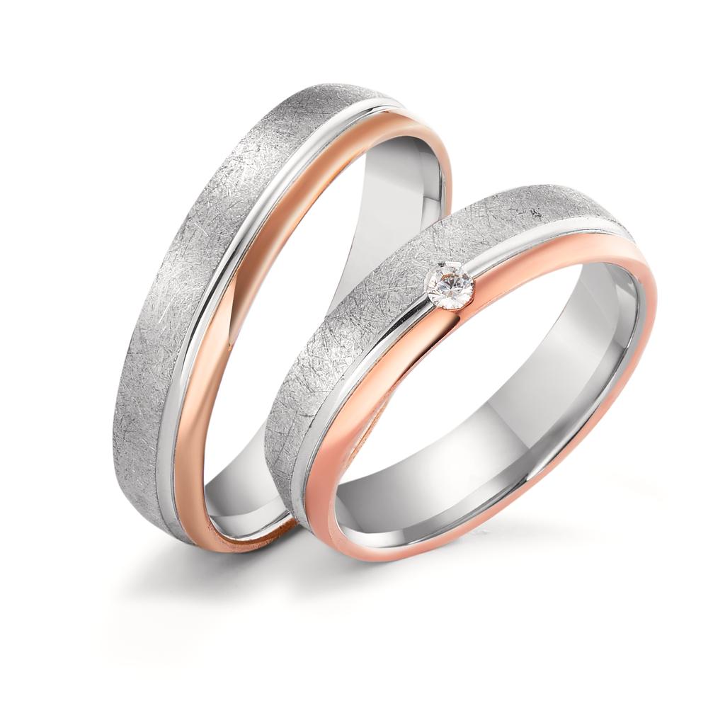Ehering  Weissgold,  Rotgold