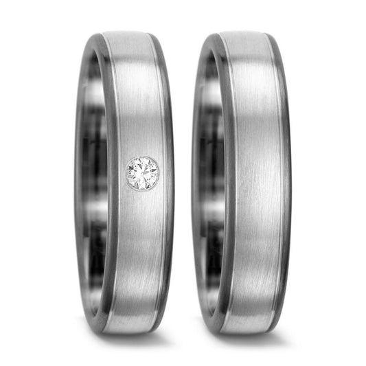 Ehering 375/9 K Weissgold, 500 Palladium