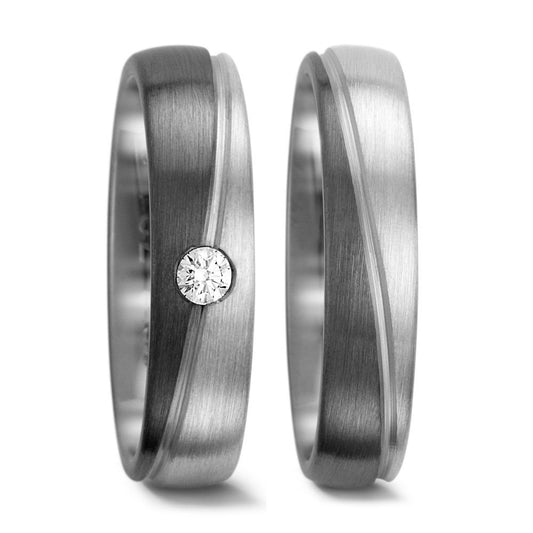 Ehering 375/9 K Weissgold, 500 Palladium