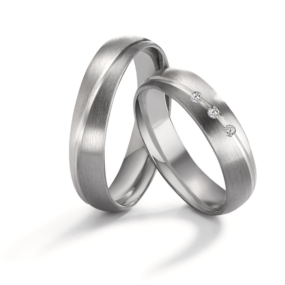 Ehering 500 Palladium, 375/9 K Weissgold