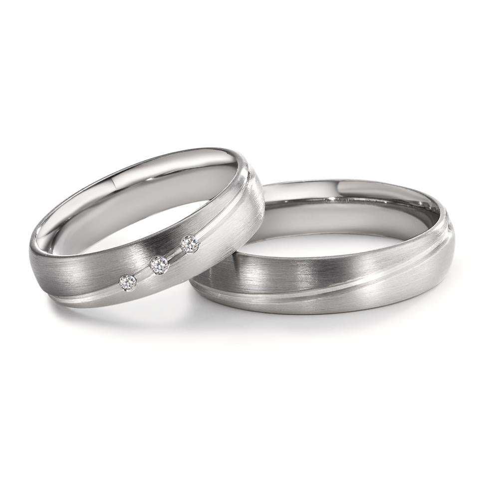 Ehering 500 Palladium, 375/9 K Weissgold