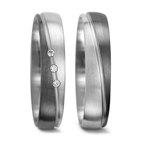 Ehering 500 Palladium, 375/9 K Weissgold