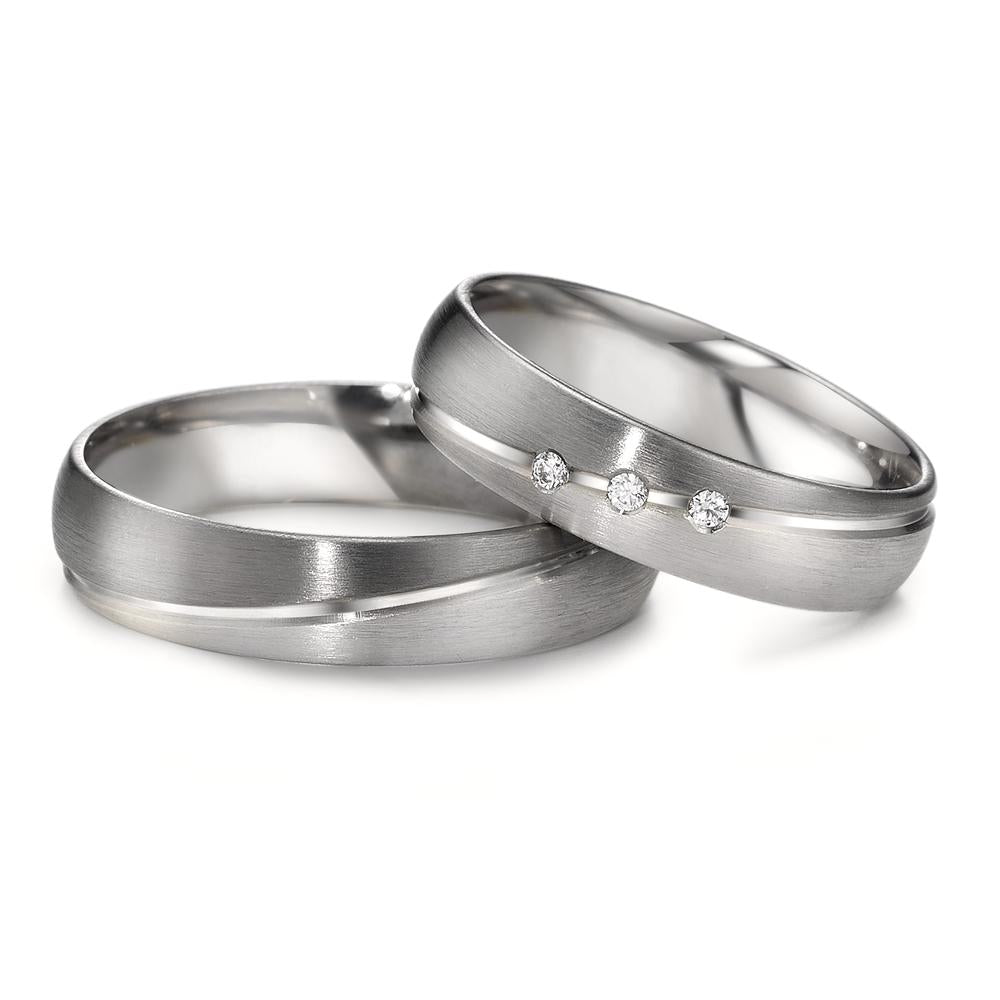 Ehering 500 Palladium, 375/9 K Weissgold