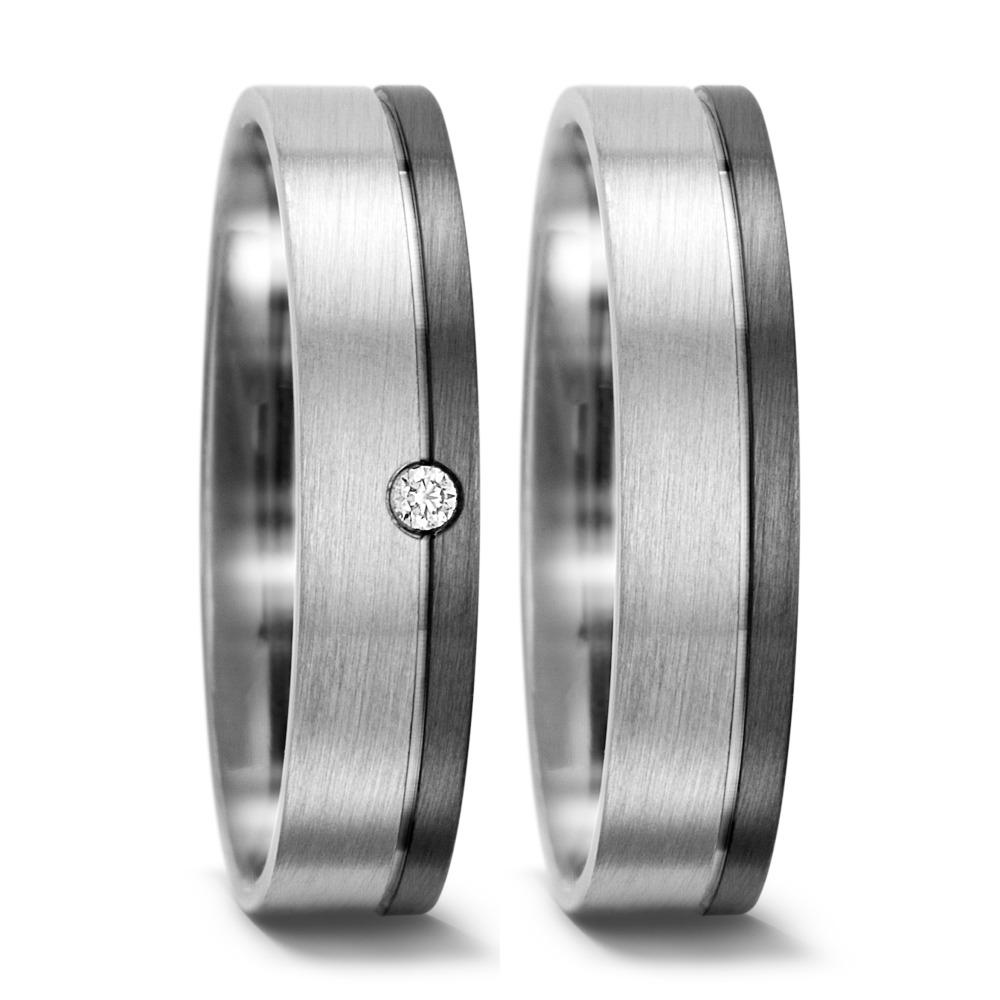 Ehering 500 Palladium, 375/9 K Weissgold