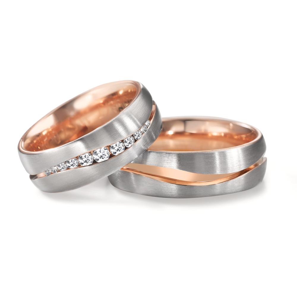 Ehering  Rotgold,  Weissgold