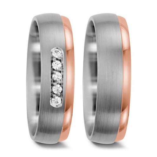 Ehering  Weissgold,  Rotgold