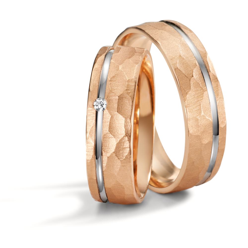 Ehering  Rosegold,  Weissgold