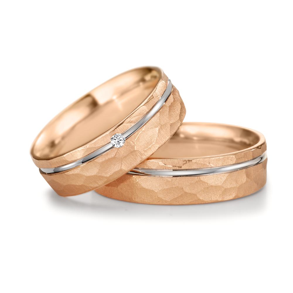 Ehering  Rosegold,  Weissgold