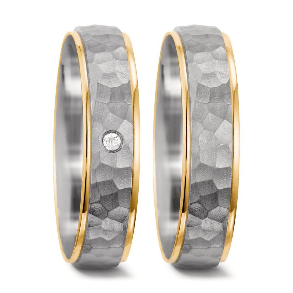 Ehering  Weissgold,  Gelbgold