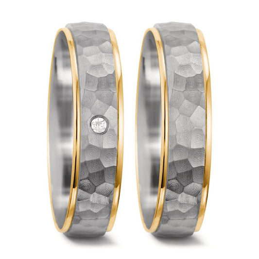 Ehering  Weissgold,  Gelbgold