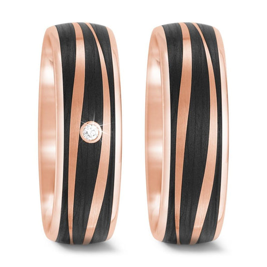 Ehering 585/14 K Rosegold, Carbon