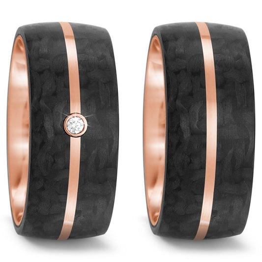 Ehering 585/14 K Rosegold, Carbon