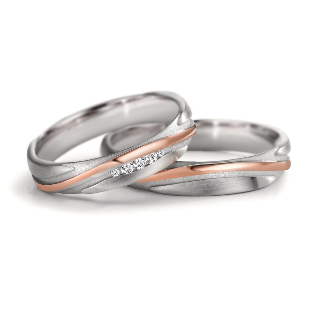 Ehering  Weissgold,  Rotgold