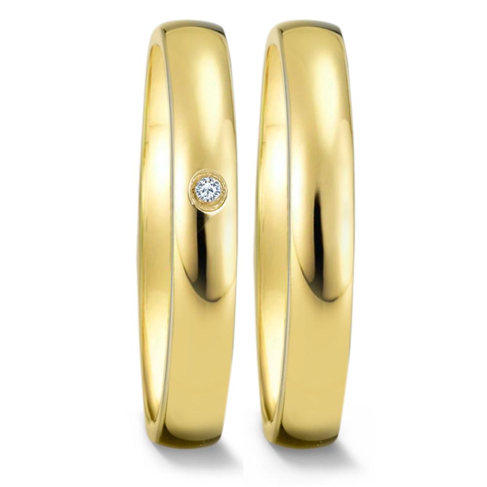 Partnerring Silber vergoldet