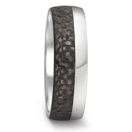 Fingerring Edelstahl, Carbon