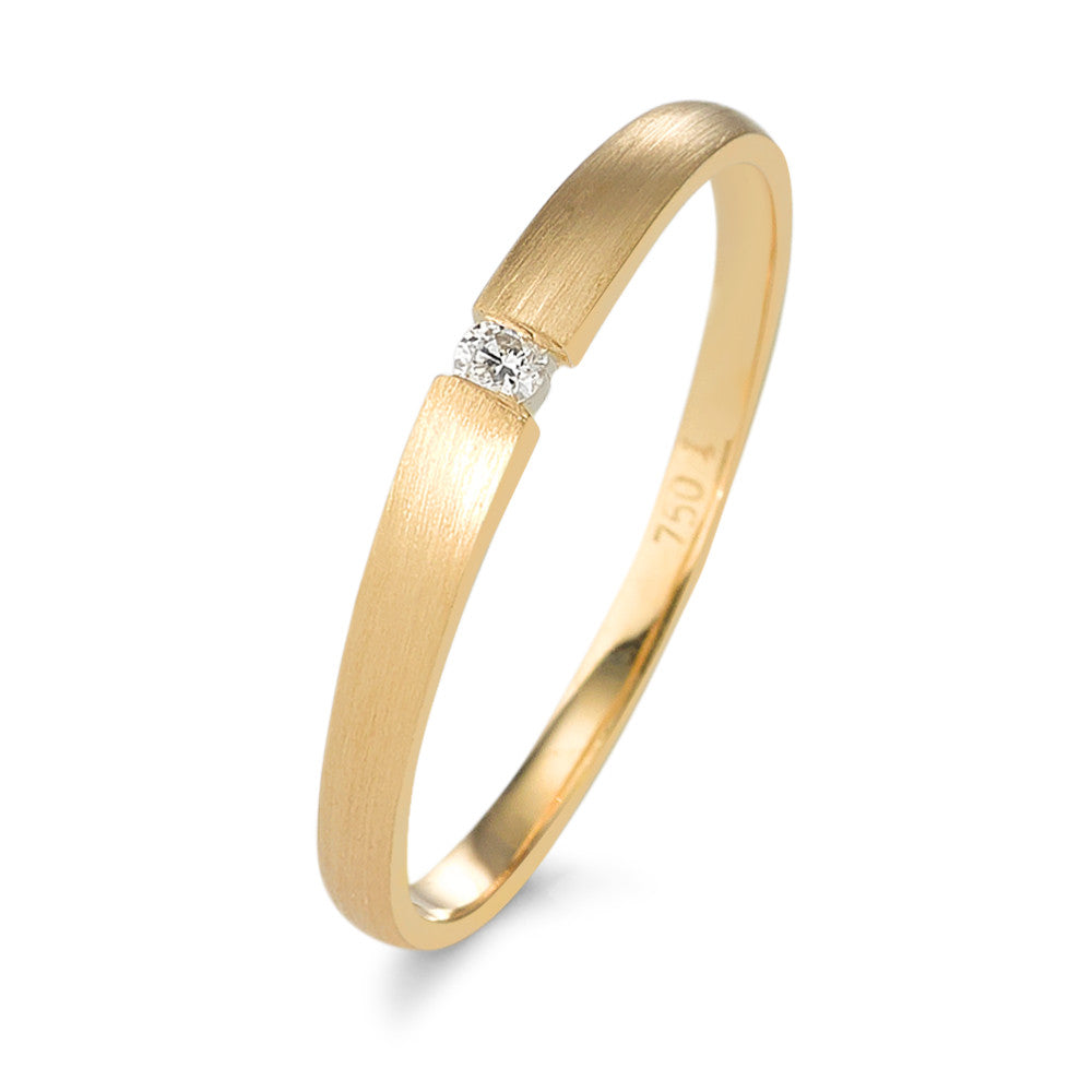 Solitär Ring 750/18 K Weissgold Zirkonia - Main Image