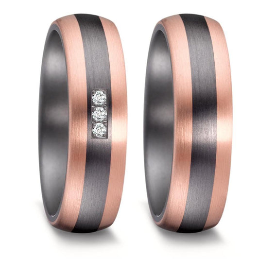 Ehering Tantal, 585/14 K Rosegold