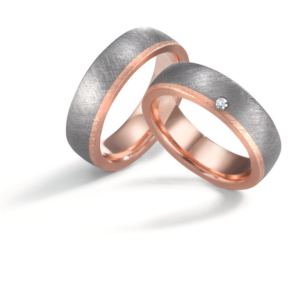 Ehering Tantal, 585/14 K Rosegold