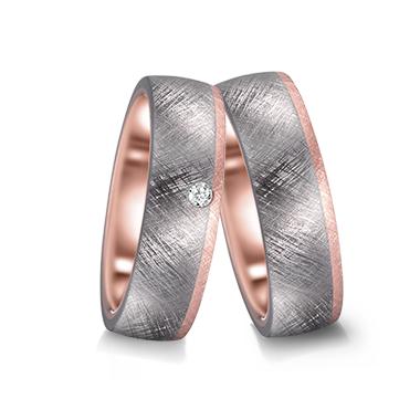 Ehering Tantal, 585/14 K Rosegold