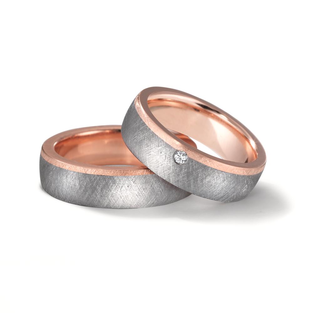 Ehering Tantal, 585/14 K Rosegold