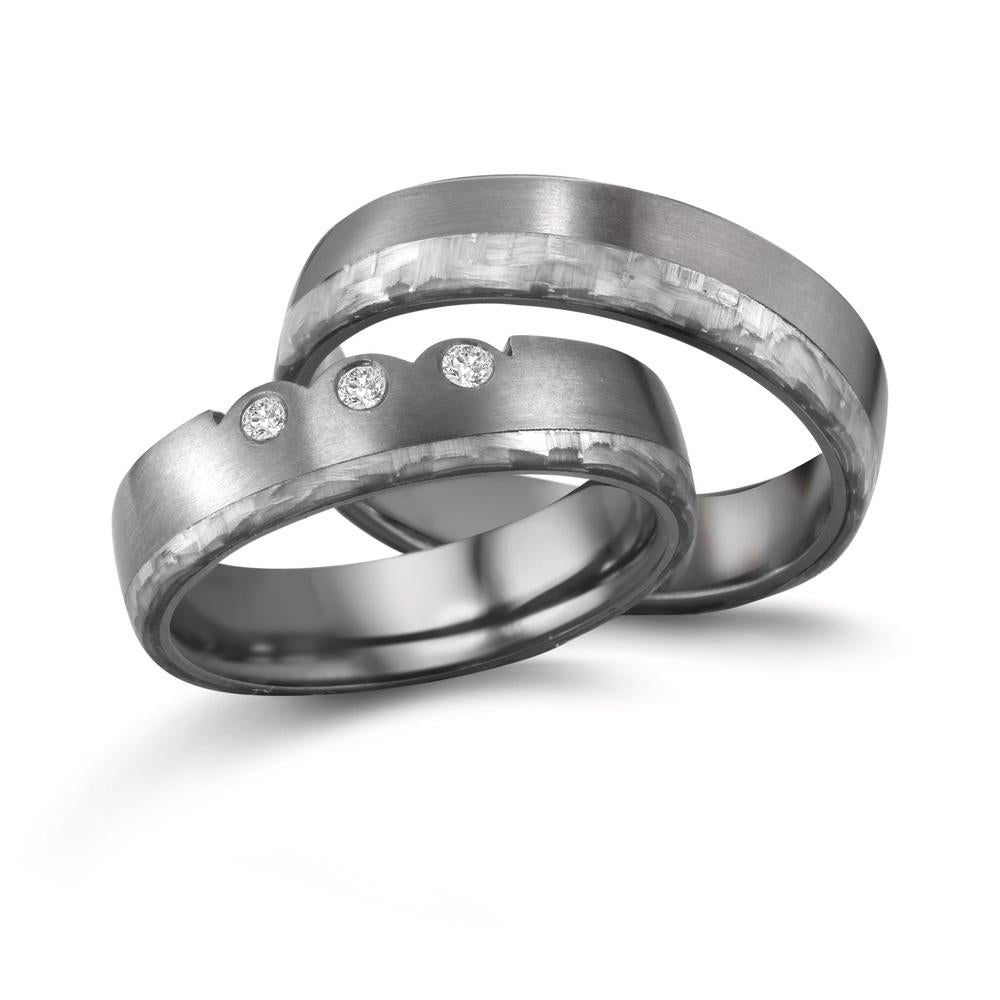 Ehering aus Tantal mit Grey Carbon feinmattierter Oberfläche