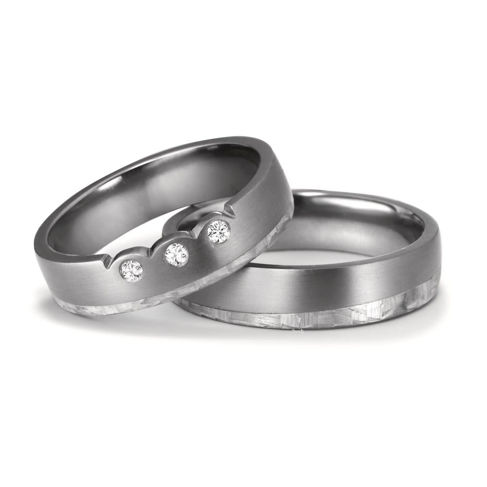 Ehering aus Tantal mit Grey Carbon feinmattierter Oberfläche