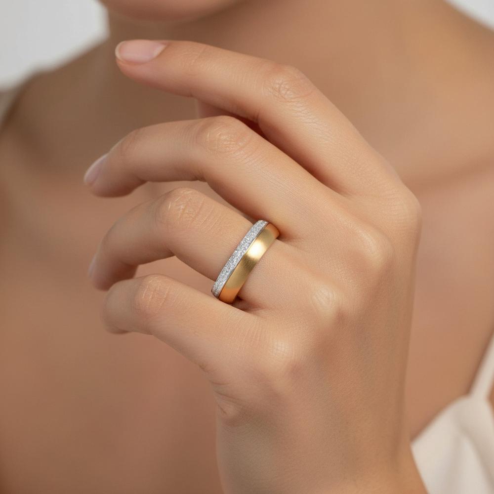 Ehering  Weissgold,  Gelbgold