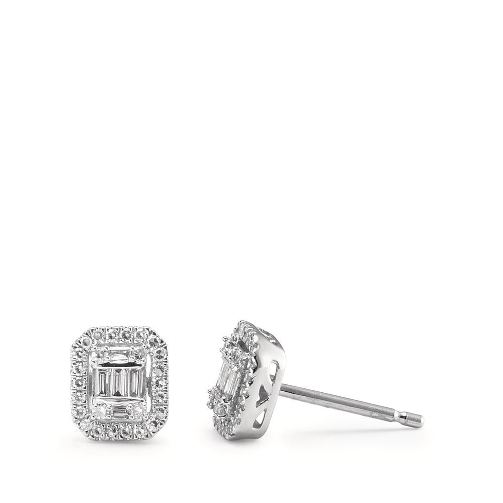Ohrstecker 750/18 K Weissgold Diamanten weiss, 0.23 ct, w-si