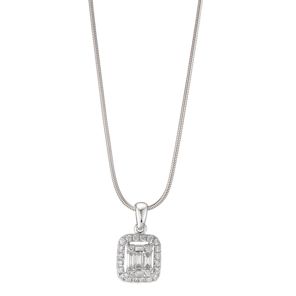 Anhänger 750/18 K Weissgold Diamanten weiss, 0.28 ct, w-si