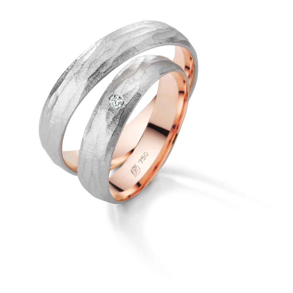 Ehering  Weissgold,  Rotgold