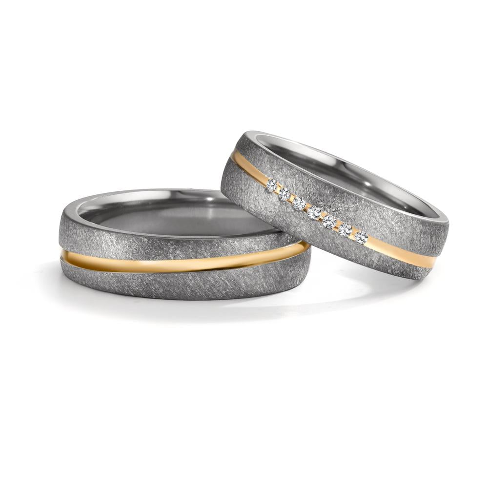 Ehering Tantal, 750/18 K Gelbgold