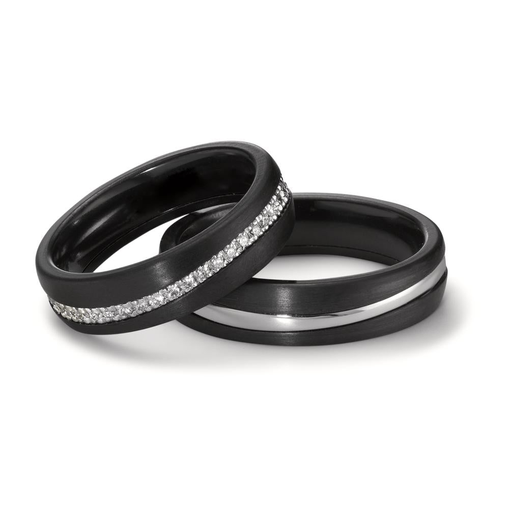 Ehering Zirkonium, 585/14 K Weissgold