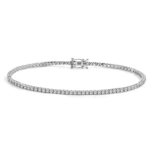 Armband 750/18 K Weissgold Diamant 1 ct, 92 Steine, w-si 19 cm