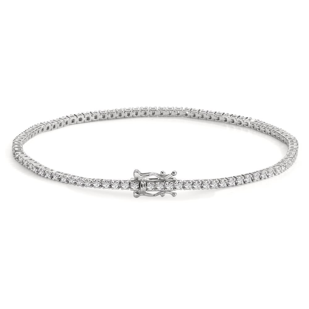 Armband 750/18 K Weissgold Diamant 1 ct, 92 Steine, w-si 19 cm