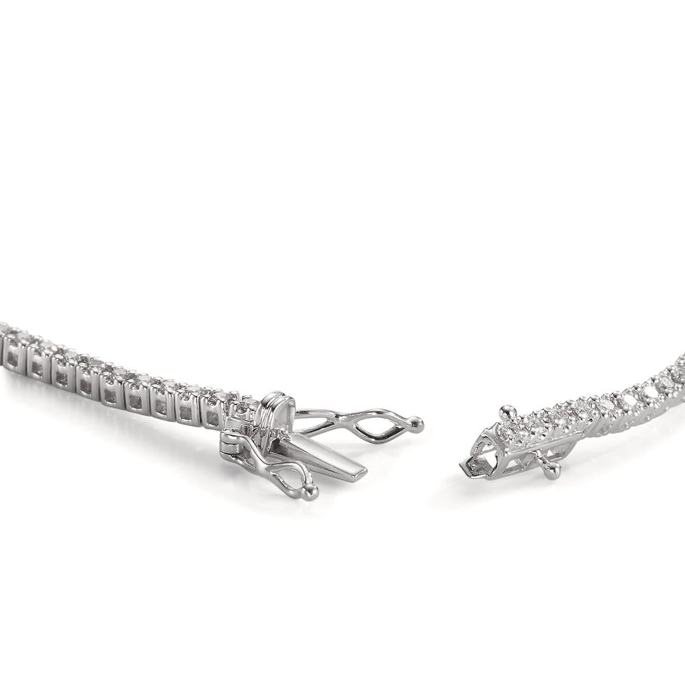 Armband 750/18 K Weissgold Diamant 1 ct, 92 Steine, w-si 19 cm